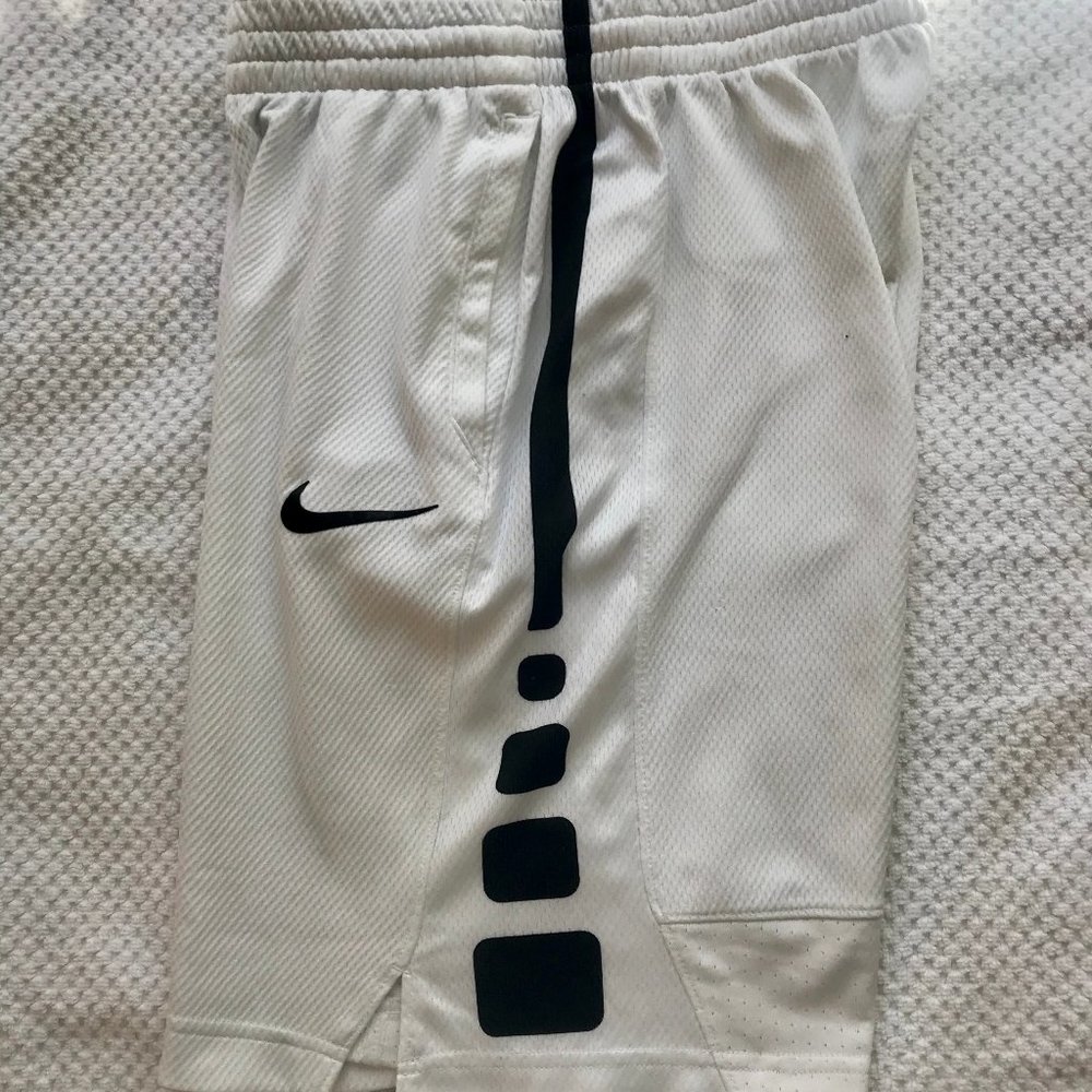 White Nike Basketball Shorts